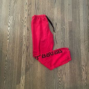 Red PINK jogging pants size M